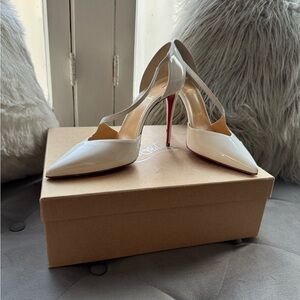 Elegant White Christian Louboutin Stilettos